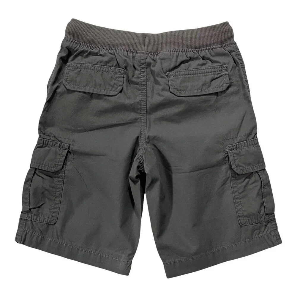 Carter's Little Boys Pull-On Cargo Shorts Size 4-5 Navy Blue & Gray Ribbed Waist
